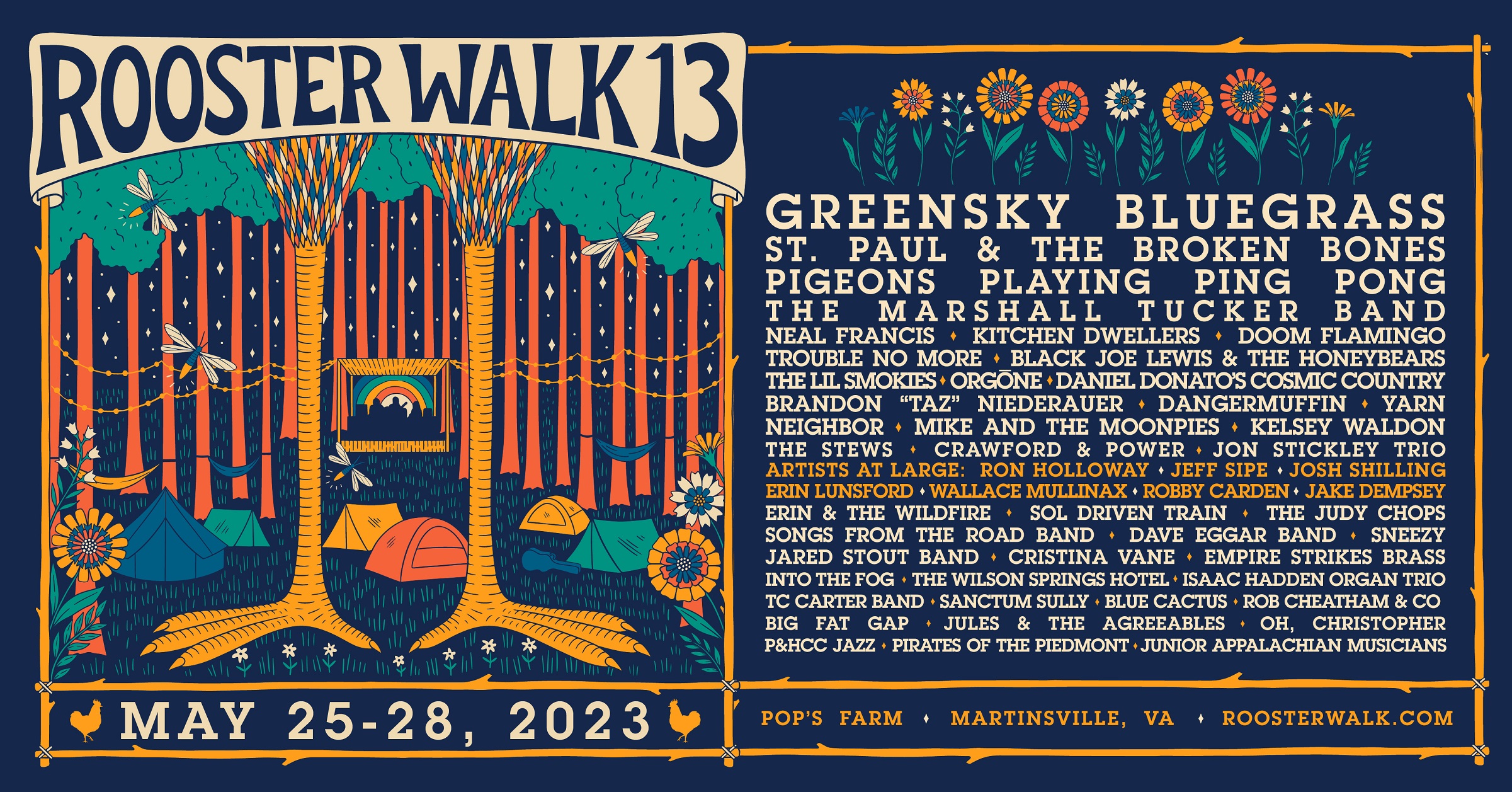 band additions complete lineup for Rooster Walk 13 festival